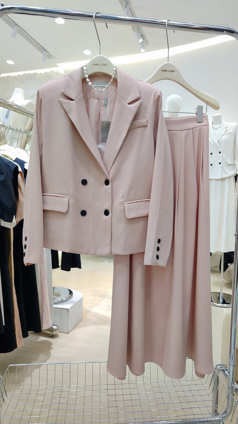 Double Breasted Blazer With Skirts